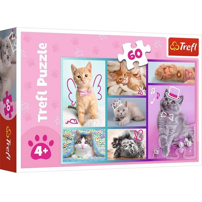Trefl 17373 - Aranyos cicák - 60 db-os puzzle