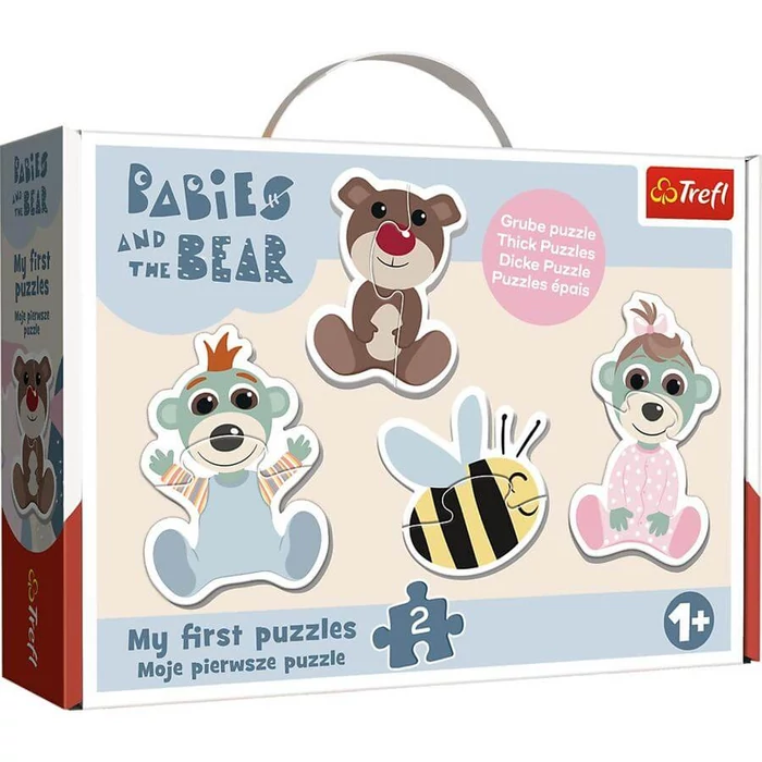 Trefl 80028 - Baba macik - Első Baby puzzle táskában