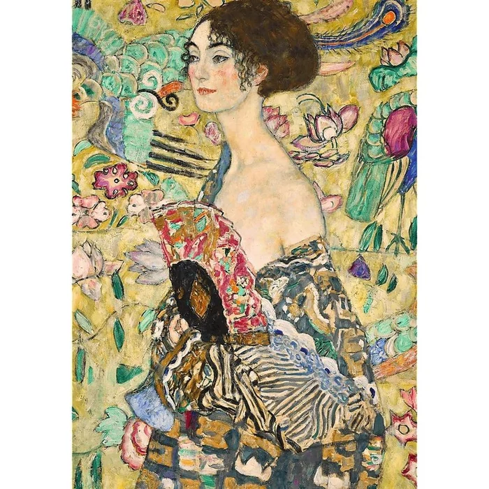 Trefl 93756 - Art puzzle - Hölgy legyezővel, Klimt - 1000 db-os puzzle