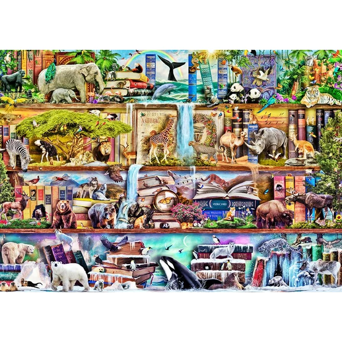 Wooden City 1010 db-os fa puzzle - Csodálatos állatvilág (NB1010-0141-XL)
