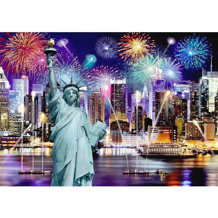 Wooden City 1010 db-os fa puzzle - New York éjjel (NB1010-0026-XL)