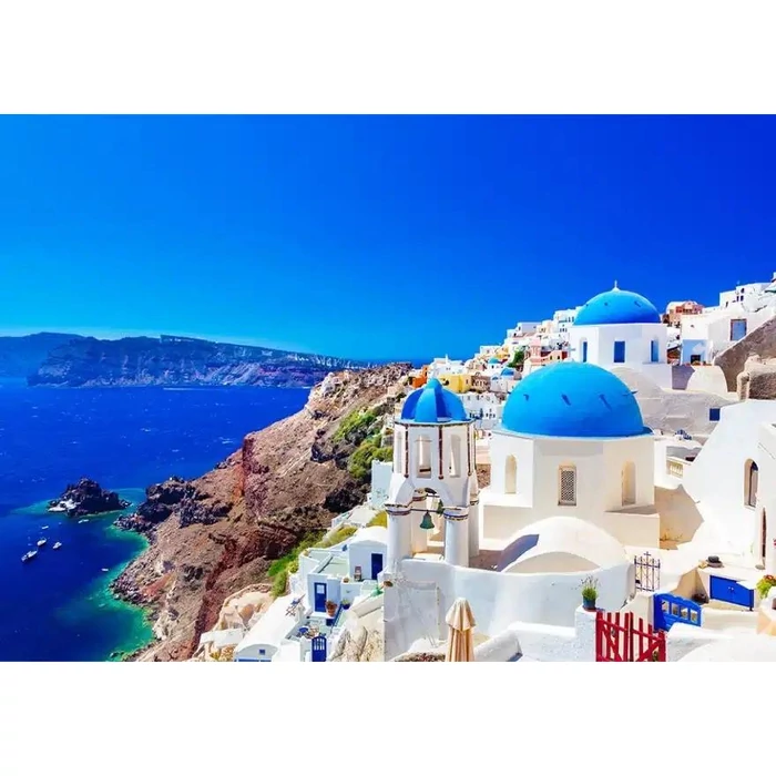 Wooden City 1010 db-os fa puzzle - Santorini, Görögország  (NB1010-0118-XL)