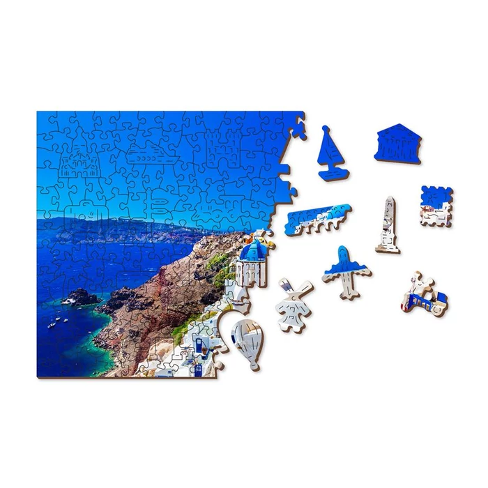 Wooden City 1010 db-os fa puzzle - Santorini, Görögország  (NB1010-0118-XL)