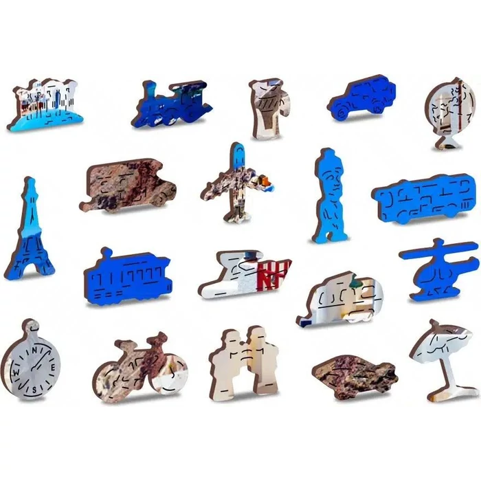 Wooden City 1010 db-os fa puzzle - Santorini, Görögország  (NB1010-0118-XL)