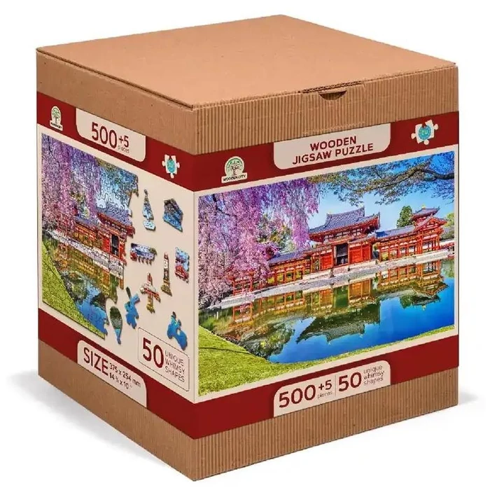 Wooden City 505 db-os fa puzzle - Byodo-In templom, Kyoto, Japán (NB505-0123-L)