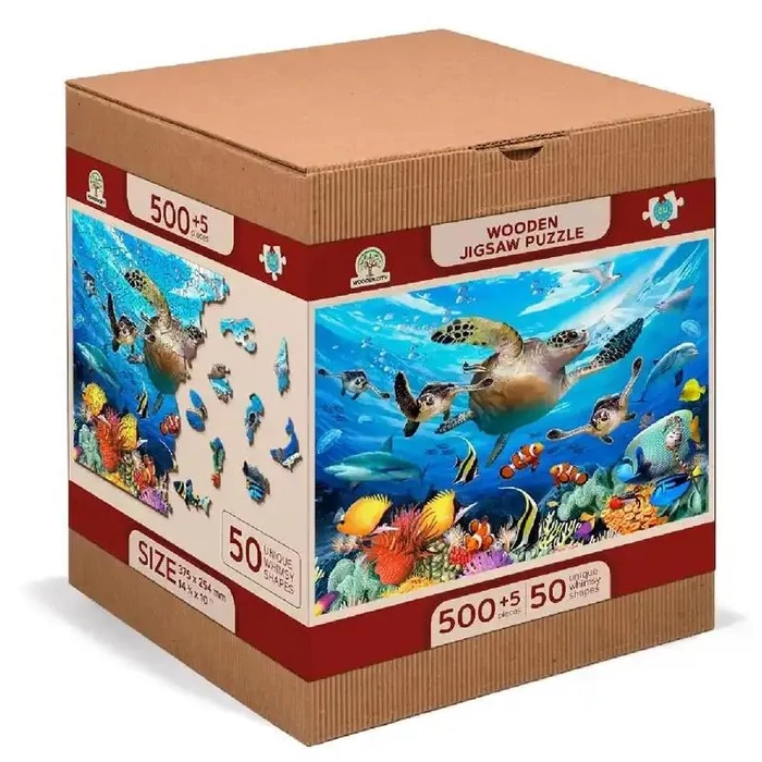 Wooden City 505 db-os fa puzzle - Élet az óceán mélyén (NB505-0105-L)
