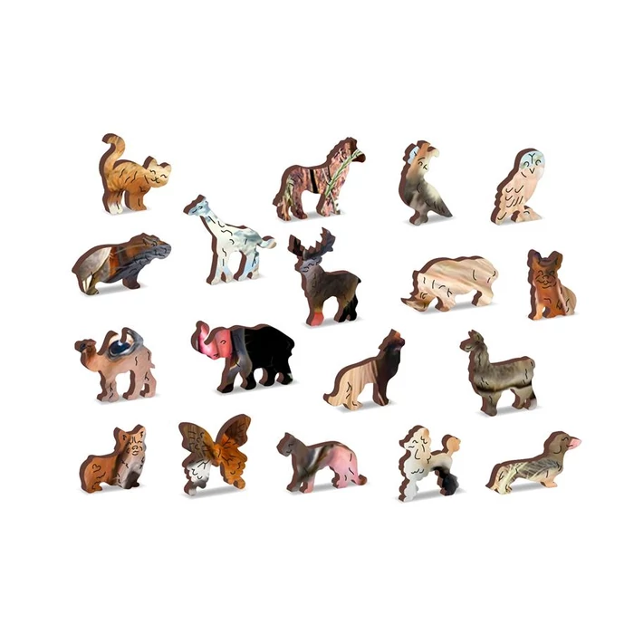 Wooden City 505 db-os fa puzzle - Lovak szelfi (NB505-0015-L)