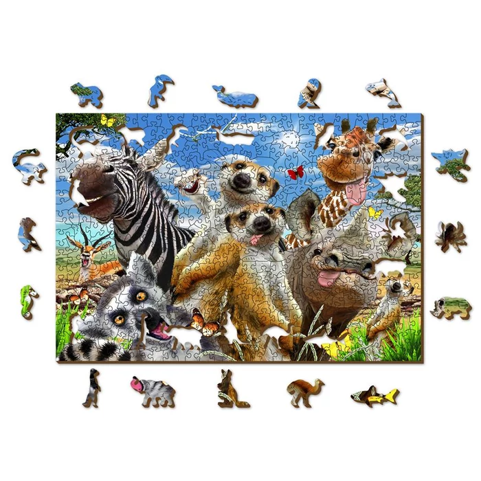 Wooden City 505 db-os fa puzzle - Üdvözöljük Afrikában (NB505-0017-L)