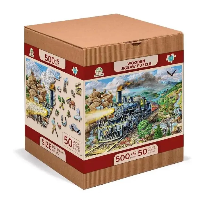 Wooden City 505 db-os fa puzzle - Vasút (NB505-0055-L)