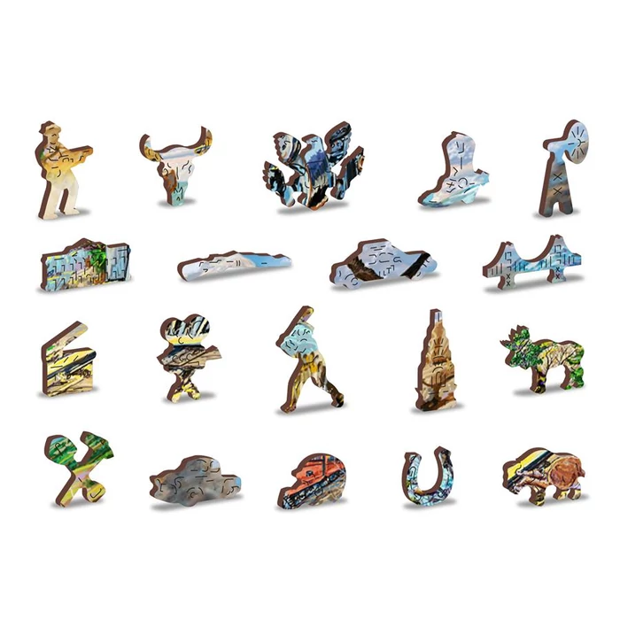Wooden City 505 db-os fa puzzle - Vasút (NB505-0055-L)