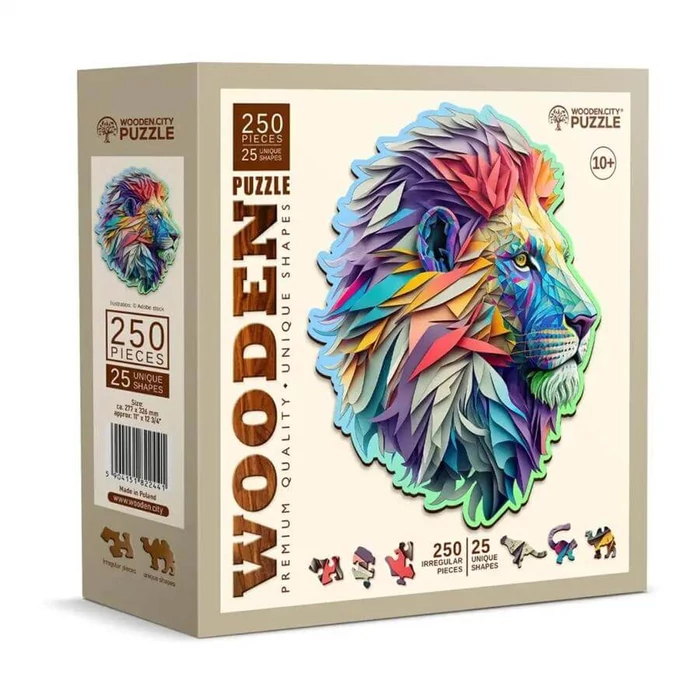 Wooden City HE0166-L - Modern oroszlán - 250 db-os fa puzzle