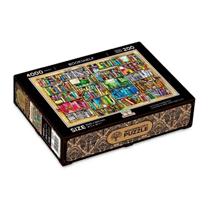 Wooden City LB4000-0128-XXXL - Könyvespolc - 4000 db-os fa puzzle
