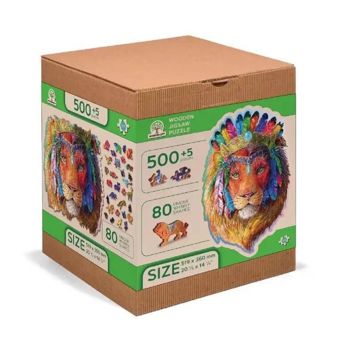 Wooden City NB0095-XL - Misztikus oroszlán - 505 db-os fa puzzle