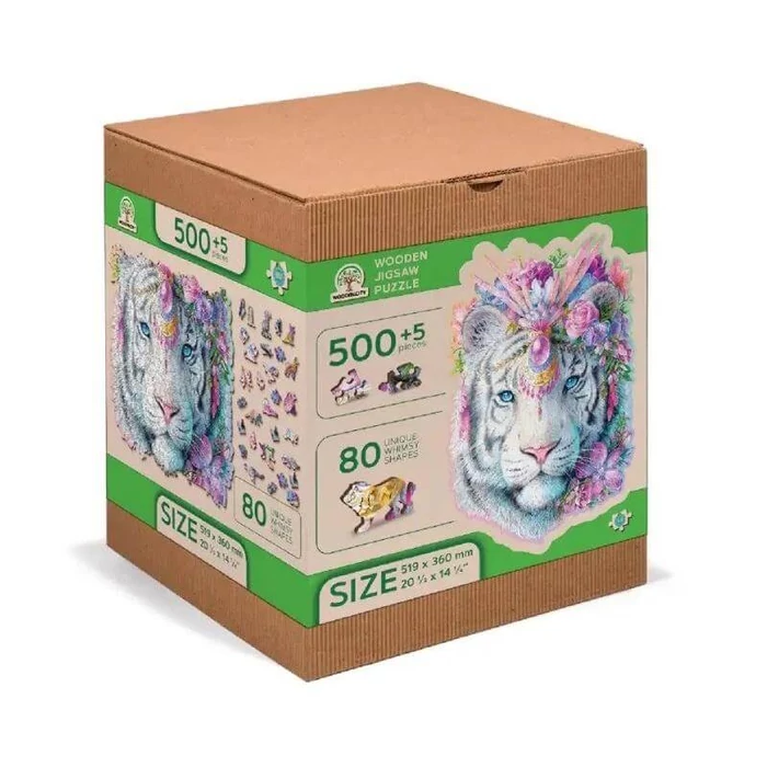 Wooden City NB0096-XL - Misztikus tigris - 505 db-os fa puzzle