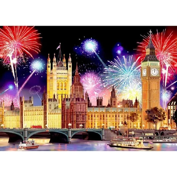 Wooden City NB505-0006-L - London éjjel - 505 db-os fa puzzle