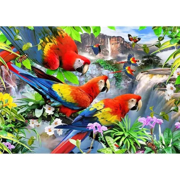Wooden City NB505-0007-L - Papagájok szigete - 505 db-os fa puzzle