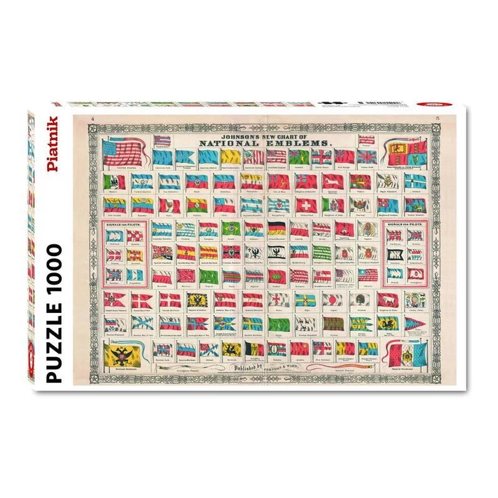 Piatnik 553141 - Nemzeti zászlók - 1000 db-os puzzle