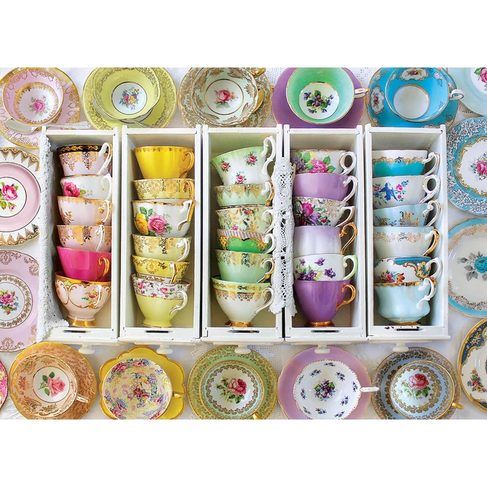 EuroGraphics 6000-5342 - Colorful Tea Cups - 1000 db-os puzzle