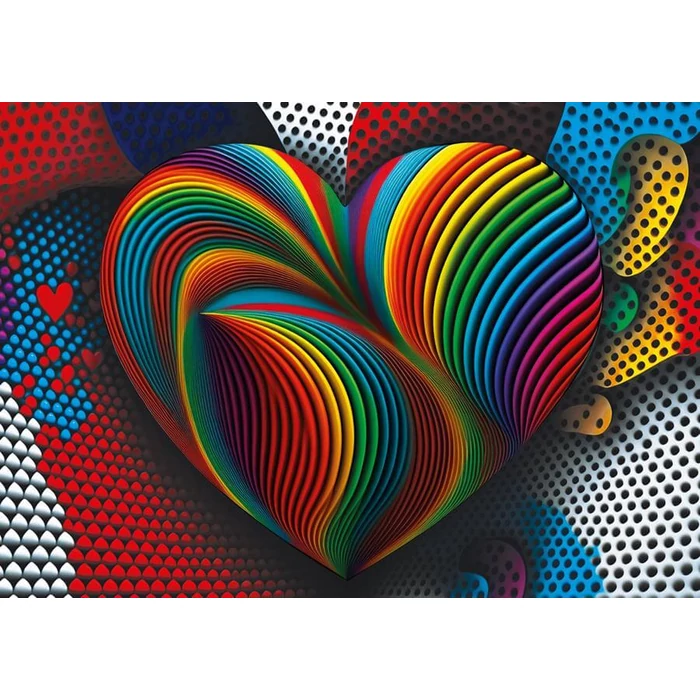 Yazz 3824 - Rainbow Heart - 1000 db-os puzzle