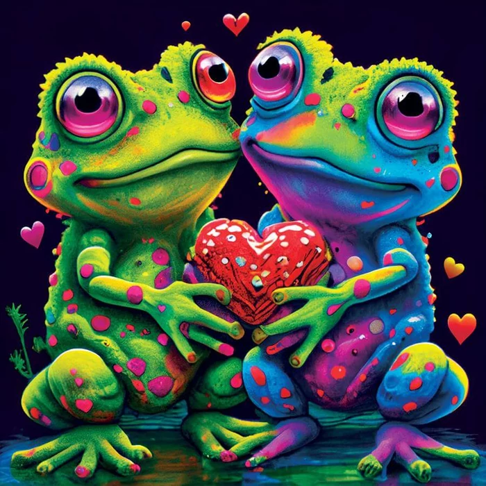 Yazz 3834 - Frogs In Love - 1023 db-os puzzle