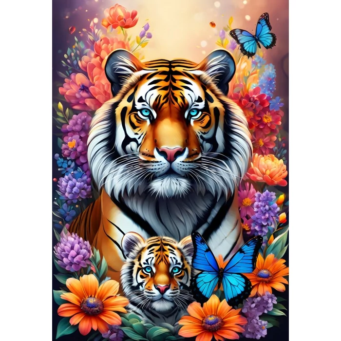 Alipson 50117 - Tigers - Maternal Love Collection - 1000 db-os puzzle