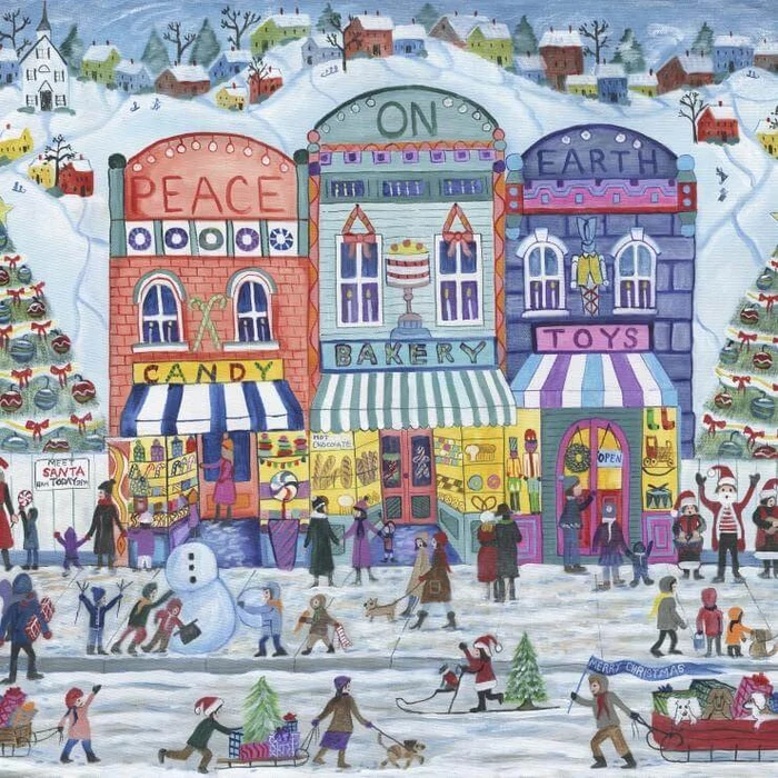 Alipson 50184 - Peace On Earth Christmas Village - 1000 db-os puzzle