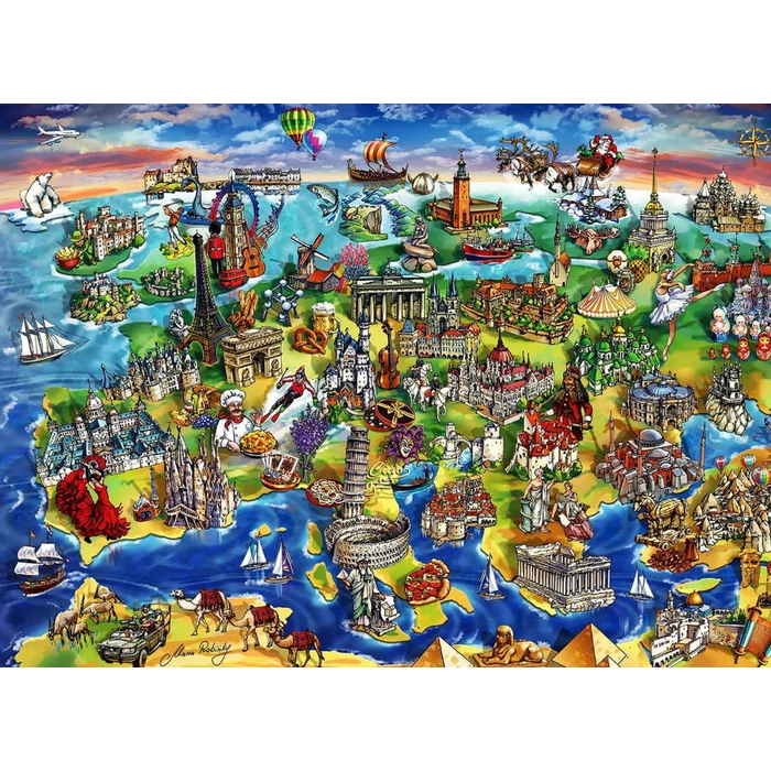 Anatolian 4557 - European World - 1500 db-os puzzle
