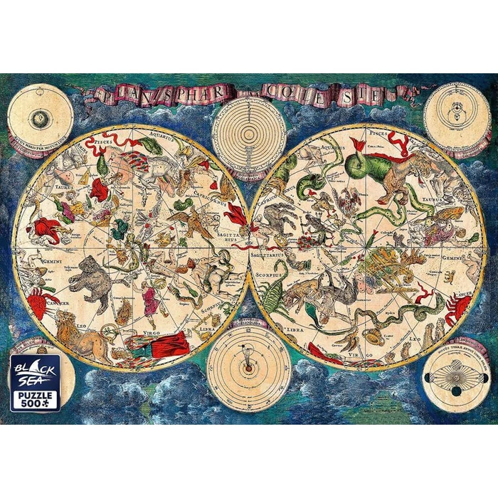 Black Sea  BS82230 - Sky Map, 1670, Frederick de Witt - 500 db-os puzzle
