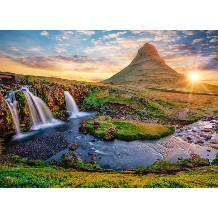 Bluebird 2000 db-os puzzle - Waterfall in Iceland, Kirkjufellsfoss (90040)