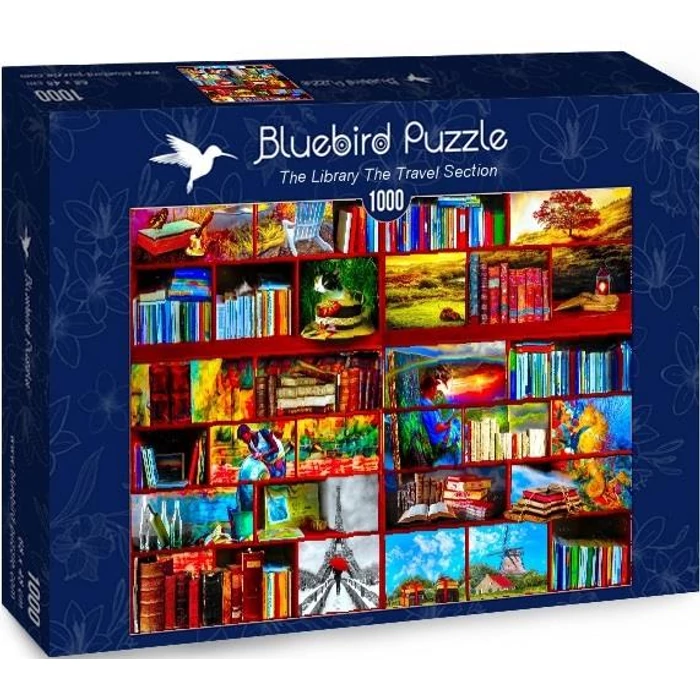 Bluebird puzzle 70212 - The Library The Travel Section - 1000 db-os puzzle