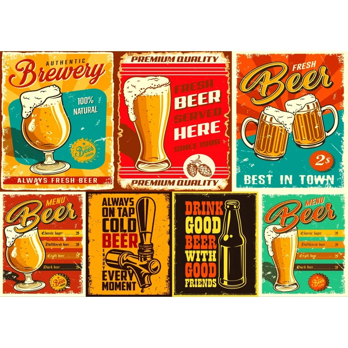 Bluebird 90258 - Beers - 1000 db-os puzzle