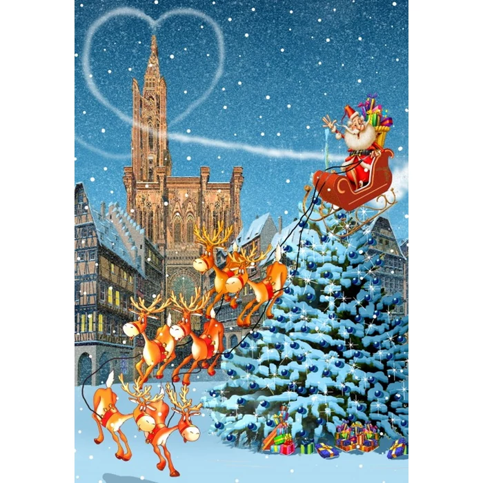 Bluebird 90409 - Cathédrale de Strasbourg á Noel - 1000 db-os puzzle