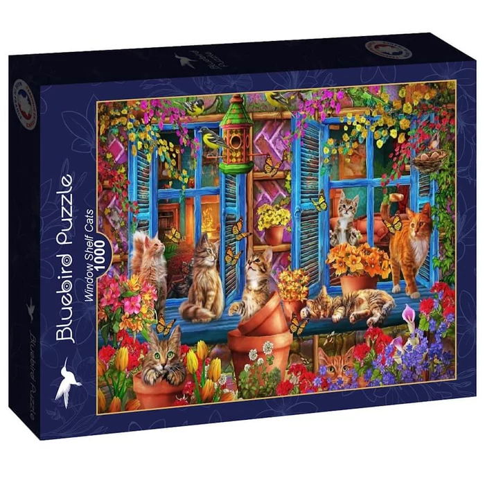 Bluebird 90973 - Window Shelf Cats - 1000 db-os puzzle
