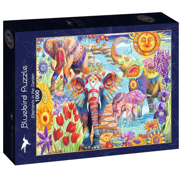 Bluebird 90367 - Elephants in the Garden - 1000 db-os puzzle