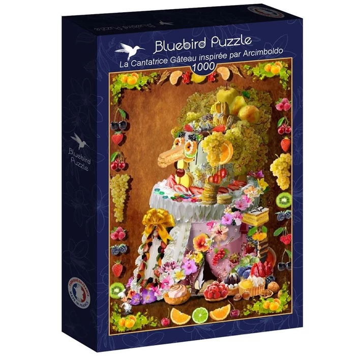 Bluebird 90384 - La Cantatrice Gâteau inspirée par Arcimboldo - 1000 db-os puzzle