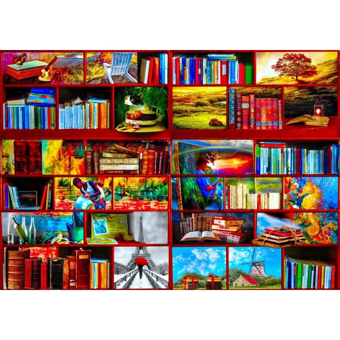 Bluebird 90214 - The Library The Travel Section - 1000 db-os puzzle