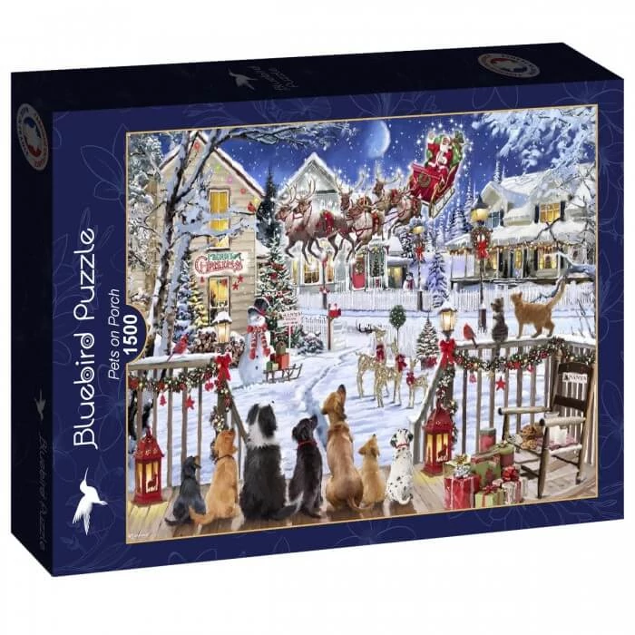 Bluebird 90534 -Pets on Porch - 1500 db-os puzzle 
