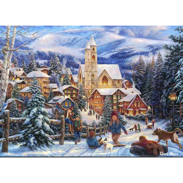 Bluebird 90347 - Sledding to Town - 1500 db-os puzzle