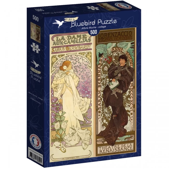 Bluebird 60349 - Alfons Mucha - Collage - 500 db-os puzzle