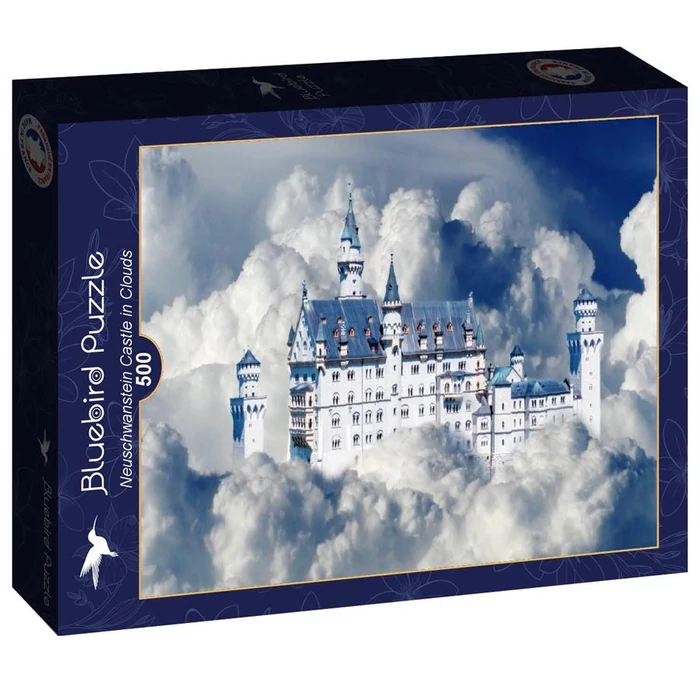 Bluebird 90105 - Neuschwanstein Castle in Clouds - 500 db-os puzzle