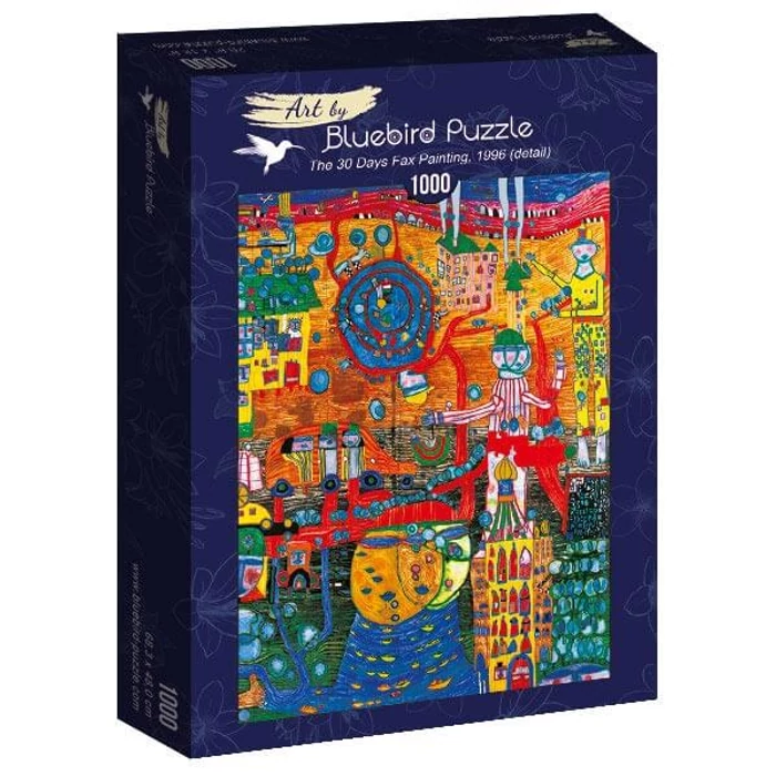 Bluebird Art by 60064 - Hundertwasser - The 30 Days Fax Painting - 1000 db-os puzzle