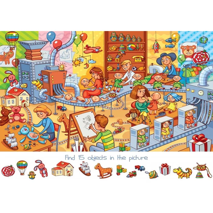 Bluebird 90069 - The Toy Factory - Kids 204 db-os puzzle - Search and Find