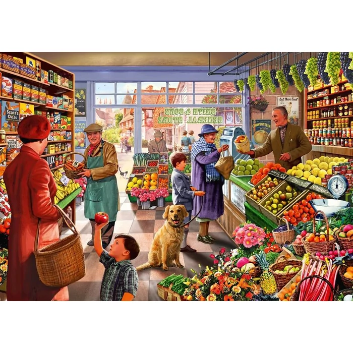 Bluebird 70232 - Village Greengrocer - 1000 db-os puzzle