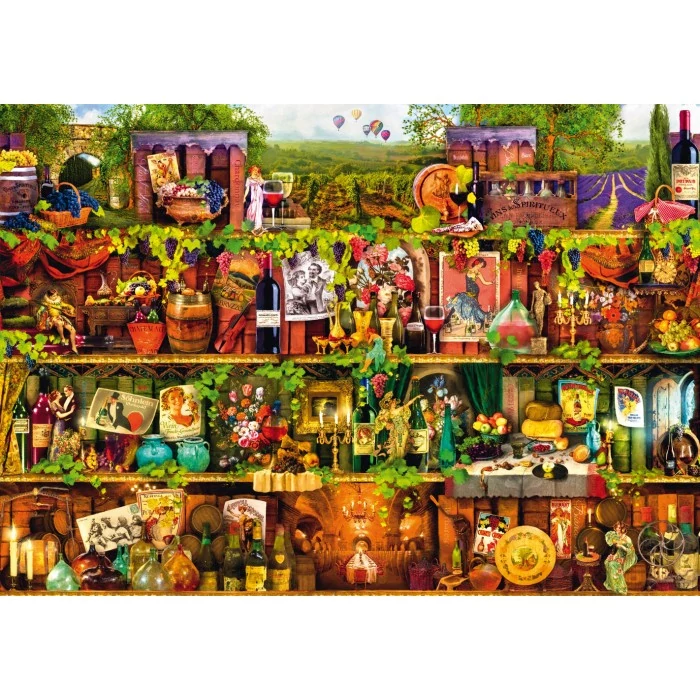 Bluebird 70304 - Wine Shelf - 1000 db-os puzzle