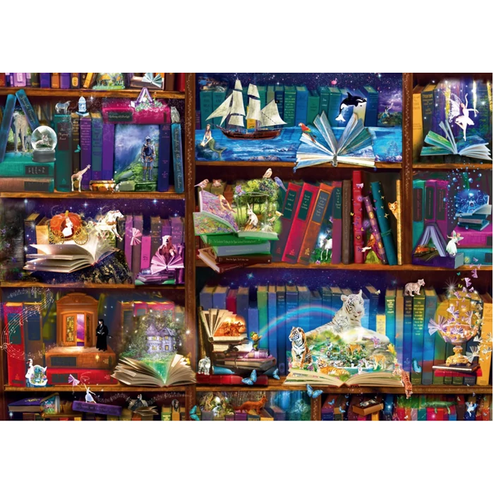 Bluebird 70313 - Library Adventures in Reading - 1000 db-os puzzle