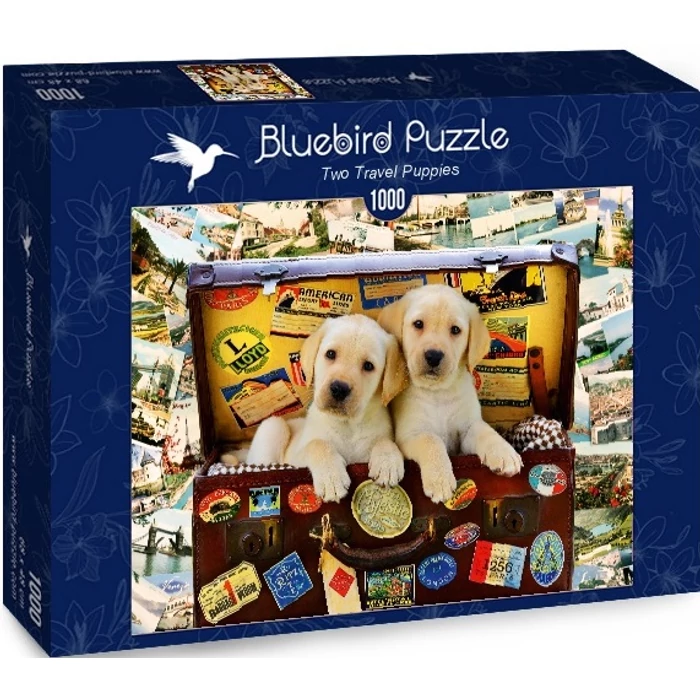 Bluebird puzzle 70237 - Two Travel Puppies - 1000 db-os puzzle