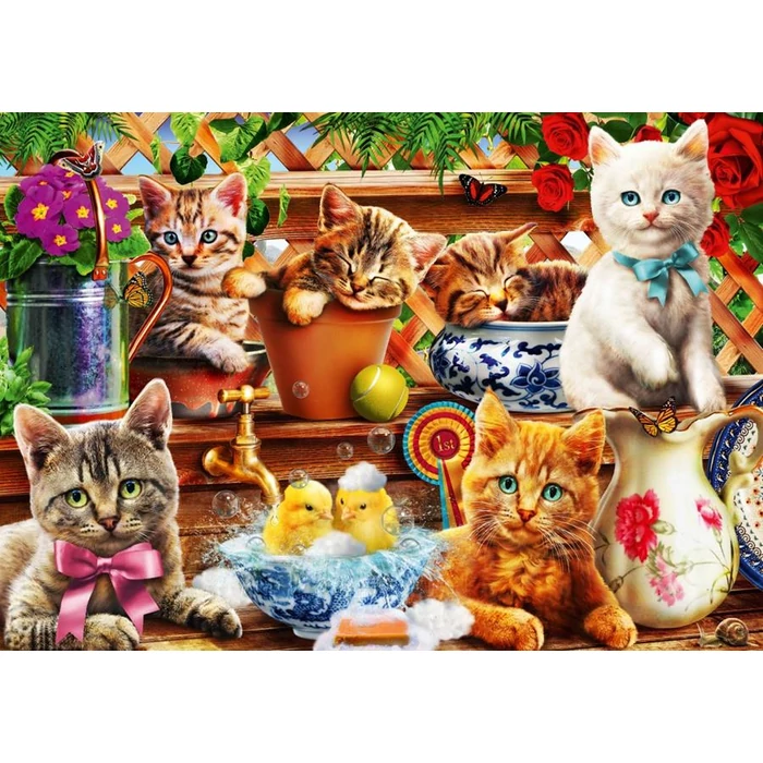 Bluebird puzzle 70241 - Kittens in the Potting Shed - 1000 db-os puzzle
