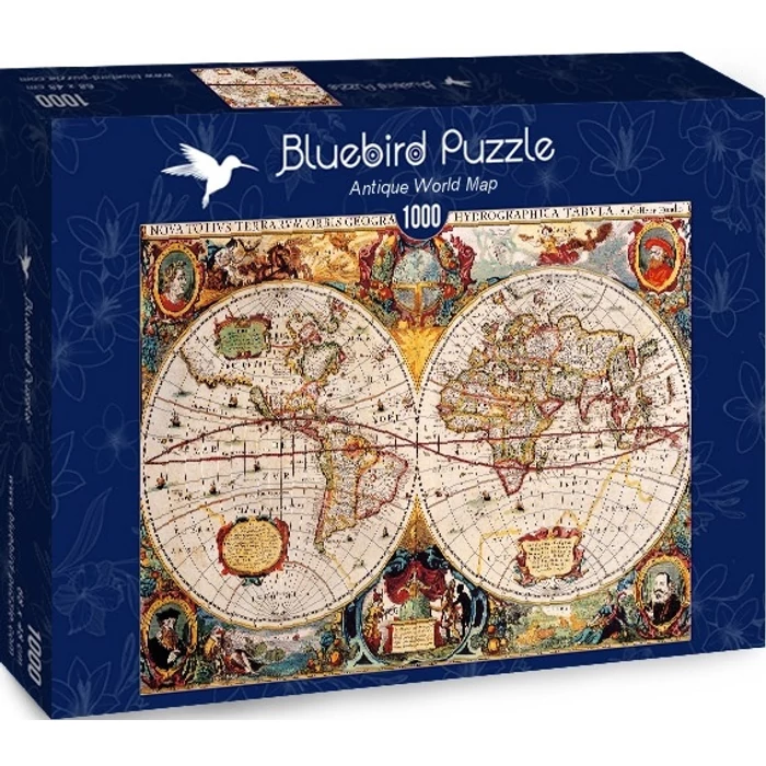 Bluebird puzzle 70246 - Antique World Map - 1000 db-os puzzle
