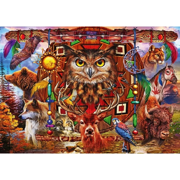 Bluebird puzzle 70257 - Animal Totem - 4000 db-os puzzle