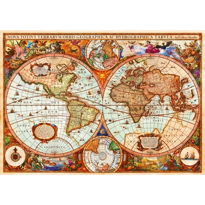 Bluebird 70329 - Vintage Map - 1000 db-os puzzle